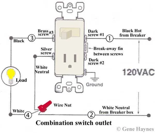 combination switch outlet wiring diagram combination switch outlet wiring diagram