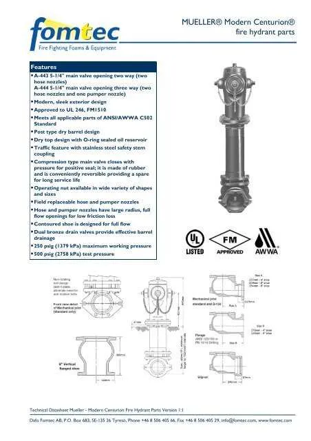 mueller fire hydrant diagram mueller fire hydrant diagram